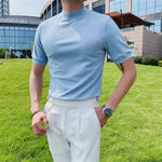 T-shirt homme coupe slim à col montant
