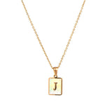 Collier lettre en acier inoxydable pour femme