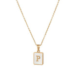 Collier lettre en acier inoxydable pour femme