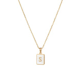 Collier lettre en acier inoxydable pour femme