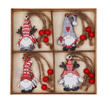 Ensemble de décorations de Noël en bois Gnome (12 pièces)