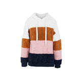 Sweat-shirt en Peluche à Empiècements