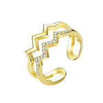 Bague Vague Diamant Double Couche