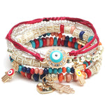 Bracelets de perles de riz multicouches