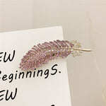 Barrette à plumes de diamant