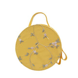 Sacs à main ronds en dentelle douce en cuir PU