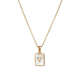 Collier lettre en acier inoxydable pour femme