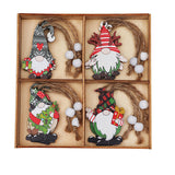 Ensemble de décorations de Noël en bois Gnome (12 pièces)