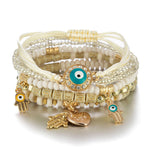 Bracelets de perles de riz multicouches