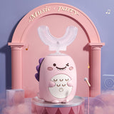 Brosse à dents pour enfants en forme de U de dinosaure