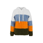 Sweat-shirt en Peluche à Empiècements