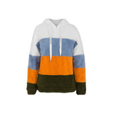 Sweat-shirt en Peluche à Empiècements