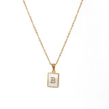 Collier lettre en acier inoxydable pour femme