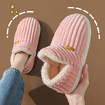 Chaussons chauds en peluche