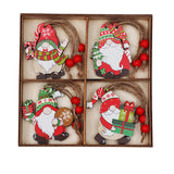 Ensemble de décorations de Noël en bois Gnome (12 pièces)