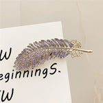 Barrette à plumes de diamant