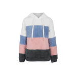 Sweat-shirt en Peluche à Empiècements