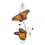 Décor de fenêtre en verre papillon monarque teinté