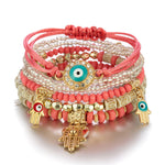 Bracelets de perles de riz multicouches