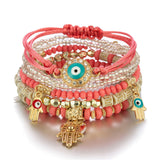 Bracelets de perles de riz multicouches
