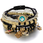 Bracelets de perles de riz multicouches