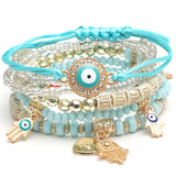 Bracelets de perles de riz multicouches