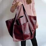 Cabas en cuir oversize