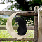 Décoration Murale Chat Noir sur la Lune